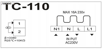 ESCO TC-110 Bezprzewodowy Regulator podłogówki